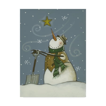 Trademark Fine Art 'Snowman At Rest' Canvas Art by Margaret Wilson