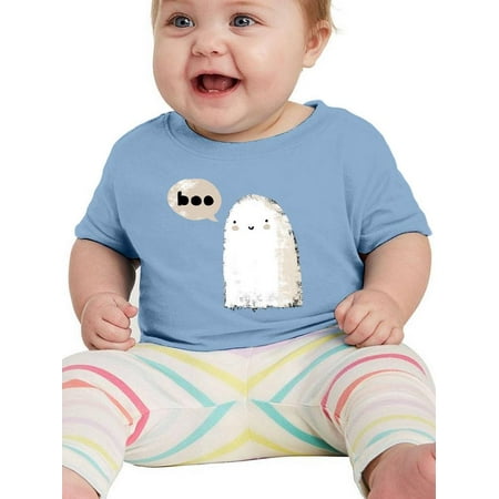 Boo. Retro Style Cute Ghost T-Shirt Infant -Image by Shutterstock 12 Months