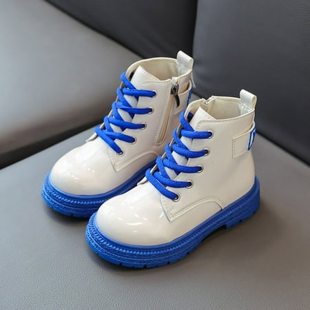 TOWED22 Girls Boots Fashion Autumn And Winter Girls Boys Ankle Boots Thick Sole Non Slip Round Toe Lace Up Solid Color Blue
TOWED22 Girls Boots Fashion Autumn And Winter Girls Boys Ankle Boots Thick Sole Non Slip Round Toe Lace Up Solid Color Blue