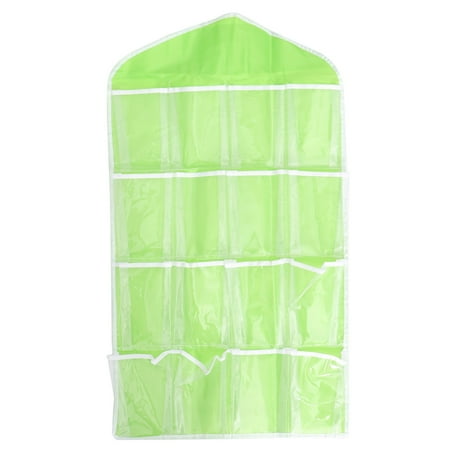 16 Pockets Clear Over Door Hanging Bag Shoe Rack Hanger Underwear Socks Bra Closet Storage Tidy Organizer (Green)
16 Pockets Clear Over Door Hanging Bag Shoe Rack Hanger Underwear Socks Bra Closet Storage Tidy Organizer (Green)