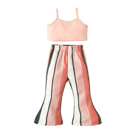 ZIYIXIN Summer Baby Girls 2pcs Clothes Strap Sleeveless Solid Vest+Camouflage/Striped Flare Pants Sets Pink 12-18 Months
ZIYIXIN Summer Baby Girls 2pcs Clothes Strap Sleeveless Solid Vest+Camouflage/Striped Flare Pants Sets Pink 12-18 Months