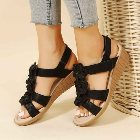 Vintage Boho Sandals Beach Holiday Shoes Gnobogi Sandals for Women Dressy Summer Women s Flower Fish Mouth Roman Arch Support Wedge Heel Shoes Black
Vintage Boho Sandals Beach Holiday Shoes Gnobogi Sandals for Women Dressy Summer Women s Flower Fish Mouth Roman Arch Support Wedge Heel Shoes Black