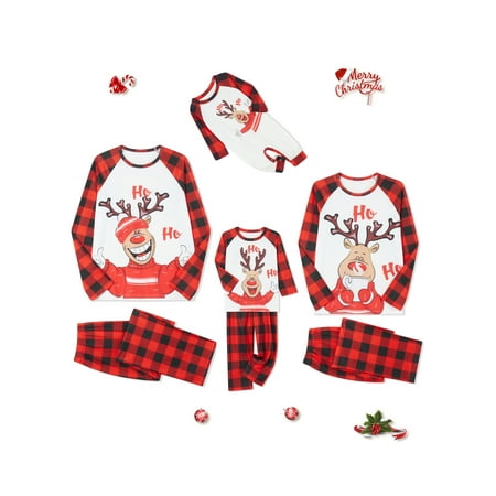 Peyakidsaa Family Matching Christmas Pajamas Elk Print Long Sleeve Tops Plaid Pants Sleepwear Holiday Homewear
Peyakidsaa Family Matching Christmas Pajamas Elk Print Long Sleeve Tops Plaid Pants Sleepwear Holiday Homewear