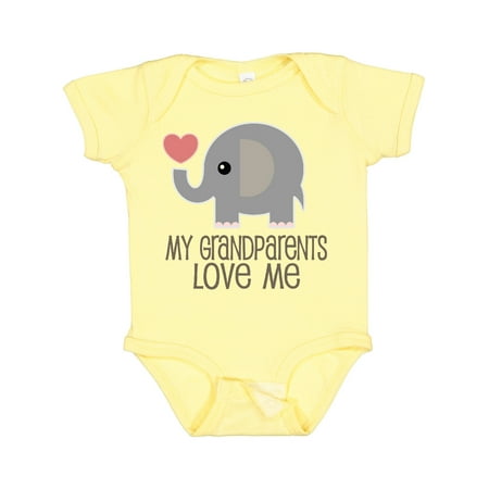 Inktastic My Grandparents Love Me Elephant Gift Baby Boy or Baby Girl Bodysuit 
Inktastic My Grandparents Love Me Elephant Gift Baby Boy or Baby Girl Bodysuit