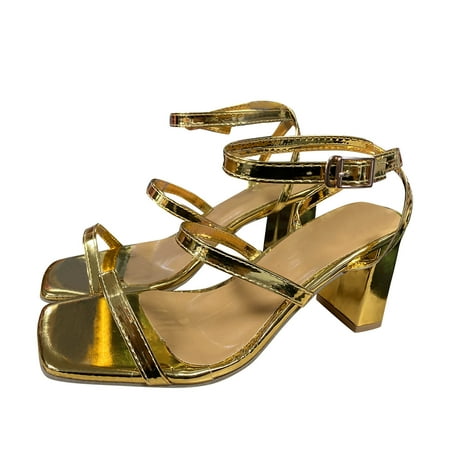 Vedolay Platform Sandals Women s Casual Flat Slippers Ring Toe Sandals Brown 6.5