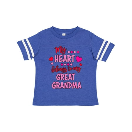 Inktastic My Heart Belongs to my Great Grandma Gift Toddler Boy or Toddler Girl T-Shirt
Inktastic My Heart Belongs to my Great Grandma Gift Toddler Boy or Toddler Girl T-Shirt
