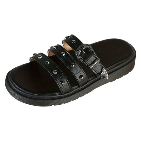 New Round Toe Thick Sole Beach Slippers For Women In Large Size Medium Heeled Roman Sandals Womens Sandals
New Round Toe Thick Sole Beach Slippers For Women In Large Size Medium Heeled Roman Sandals Womens Sandals
