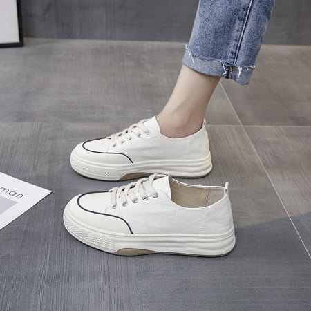 Women‘s Platform Low Top Canvas Shoes Casual Non-slip Lace Up Sneakers Versatile Walking Shoes
Women‘s Platform Low Top Canvas Shoes Casual Non-slip Lace Up Sneakers Versatile Walking Shoes