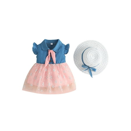 Infant Baby Girl 2Pcs Outfits Patchwork Flower Print Dress Cute Party Dresses Hat Clothes Set
Infant Baby Girl 2Pcs Outfits Patchwork Flower Print Dress Cute Party Dresses Hat Clothes Set