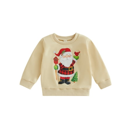 Canrulo Christmas Toddler Baby Girls Boys Sweatshirt Long Sleeve Santa Claus Print Pullover Tops Fall Clothes Khaki Santa Claus 3-4 Years
Canrulo Christmas Toddler Baby Girls Boys Sweatshirt Long Sleeve Santa Claus Print Pullover Tops Fall Clothes Khaki Santa Claus 3-4 Years