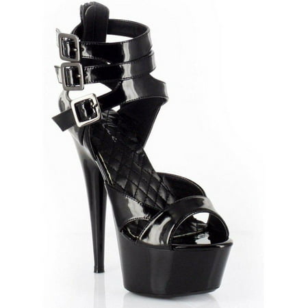 E-609-Athena 6 Heel Womens Peep toe platform w/tripple strap. Red / 12