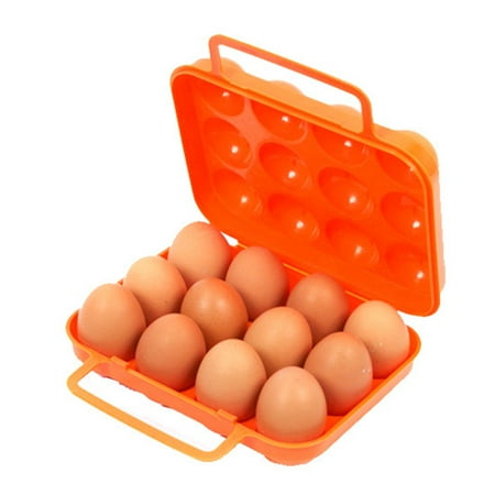 TRINGKY Grid Egg Storage Box Portable Plastic Egg Holder Container Organizer