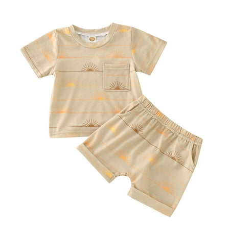 Toddler Boys Girls Babys Clothes Summer Short Sleeve Cartoon Sun Print Tops Shorts 2pcs Suit Outfits For 2-3 Years
Toddler Boys Girls Babys Clothes Summer Short Sleeve Cartoon Sun Print Tops Shorts 2pcs Suit Outfits For 2-3 Years