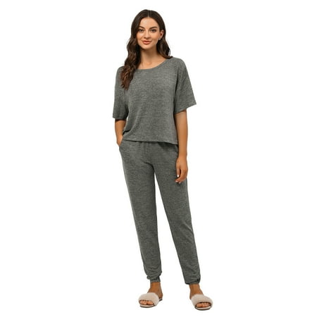 Xmarks Women s Pajamas Sets Short Sleeve Top and Long Pants Soft Sleepwear Loungewear O Neck 2 Piece Pjs Joggers Lounge Set with Pockets S-2XL
Xmarks Women s Pajamas Sets Short Sleeve Top and Long Pants Soft Sleepwear Loungewear O Neck 2 Piece Pjs Joggers Lounge Set with Pockets S-2XL