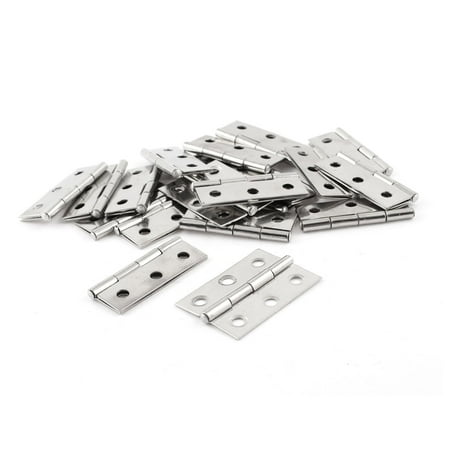 Unique Bargains Home Office Cupboard Cabinet 4.5mm Mount Hole Foldable Door Hinge 20pcs