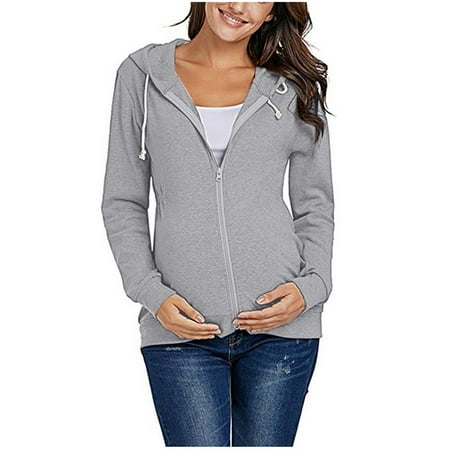Maternity Clothes Womens Maternity Pregnancy Casual Long Sleeve Zip Up Hoodie Sweatshirt With Pockets
Maternity Clothes Womens Maternity Pregnancy Casual Long Sleeve Zip Up Hoodie Sweatshirt With Pockets