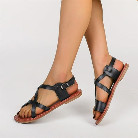 TUTUnaumb Women s Sandals Size 5.5 Girls Sandals Women Summer Shoes Flat Sole Shoes Round Open Toe Sandals Cross Strap Buckle Sandals Casual Pullover Toe Women s Sandals Beach Shoes-Black
TUTUnaumb Women s Sandals Size 5.5 Girls Sandals Women Summer Shoes Flat Sole Shoes Round Open Toe Sandals Cross Strap Buckle Sandals Casual Pullover Toe Women s Sandals Beach Shoes-Black