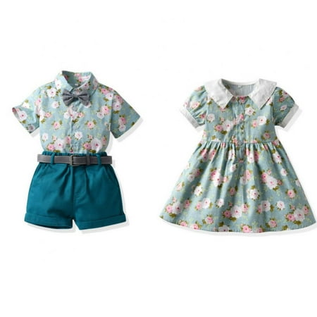 ESHOO 2Pcs Toddler Baby Boys Girls Brother and Sister Matching Outfits Set Kids Shirts Top + Solid Shorts 3M-5T
ESHOO 2Pcs Toddler Baby Boys Girls Brother and Sister Matching Outfits Set Kids Shirts Top + Solid Shorts 3M-5T