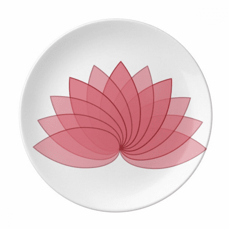 

Flower Lotus Flower Illustration Plate Decorative Porcelain Salver Tableware Dinner Dish