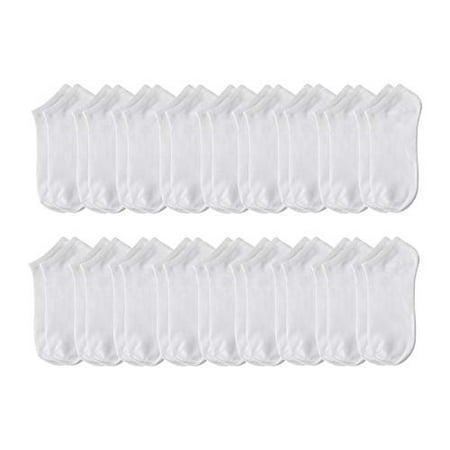 Moda West Low Cut Socks 18 Pairs No Show Footie Socks Size 9-11 in White
