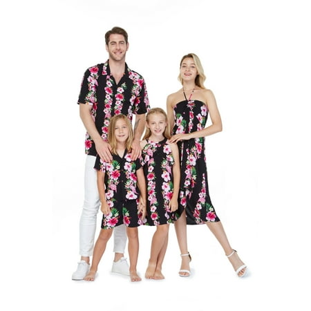 Matchable Family Hawaiian Luau Men Women Girl Boy Clothes in Pink Hibiscus Vine Black
Matchable Family Hawaiian Luau Men Women Girl Boy Clothes in Pink Hibiscus Vine Black