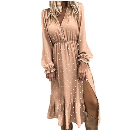 Babysbule Summer Women Dresses Clearance Fashion Women s Print Solid V-Neck Long Sleeved Loose Longuette Dress
Babysbule Summer Women Dresses Clearance Fashion Women s Print Solid V-Neck Long Sleeved Loose Longuette Dress