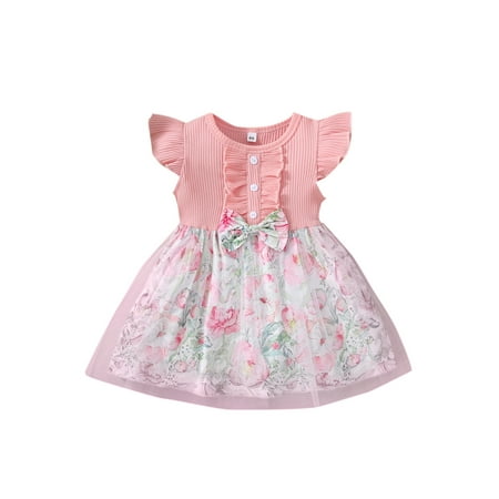 Jkerther Infant Baby Girls Tulle Dress Flying Sleeve Floral Printed Bowknot Waist Tutu A-line Dress Princess Outfits
Jkerther Infant Baby Girls Tulle Dress Flying Sleeve Floral Printed Bowknot Waist Tutu A-line Dress Princess Outfits