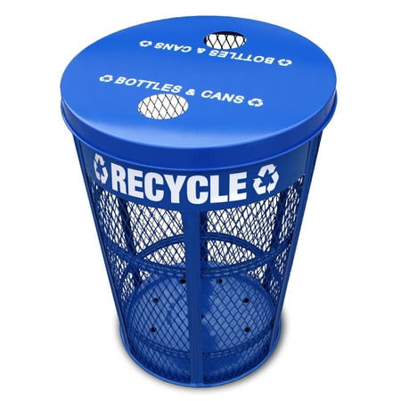 Expanded Metal Recycling Blue Set of 1