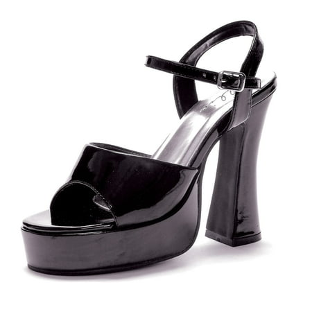 557-Lea Platform Patent Leather Pumps Shoes