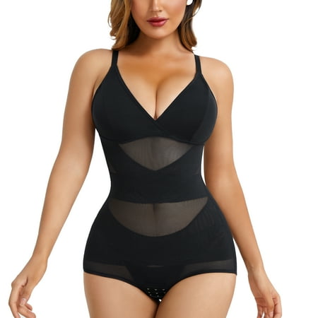 Eleady Women V Neck Bra Bodysuit Shapewear Tummy Control Waist Trainer Full Body Shaper Butt Lifter Briefs Jumpsuit Tops(Black XX-Large)
Eleady Women V Neck Bra Bodysuit Shapewear Tummy Control Waist Trainer Full Body Shaper Butt Lifter Briefs Jumpsuit Tops(Black XX-Large)