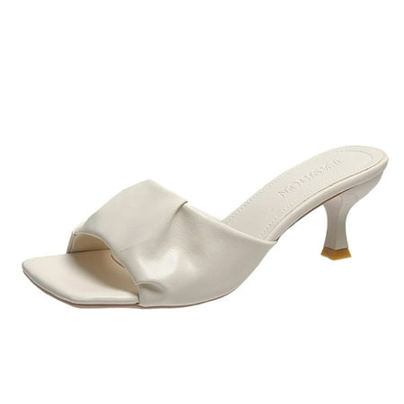 High Heels for Women Fashion Women S High Heels Breathable Lace-Up Shoes Casual Sandals High Heels Pu White 38
High Heels for Women Fashion Women S High Heels Breathable Lace-Up Shoes Casual Sandals High Heels Pu White 38