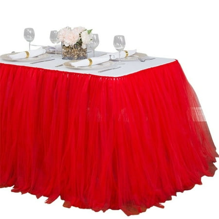 Halloween Tulle Table Skirt With Sticker Fluffy Tutu Table Skirts Polyester Easy To Install Table Skirt For Birthday Wedding Christmas Party Dessert Table Decorations-Red-1m
Halloween Tulle Table Skirt With Sticker Fluffy Tutu Table Skirts Polyester Easy To Install Table Skirt For Birthday Wedding Christmas Party Dessert Table Decorations-Red-1m