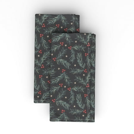 Cotton Sateen Dinner Napkins (Set of 2) - Holiday Blue Floral Christmas Holly Holidays Pine Needles Print Cloth Dinner Napkins by Spoonflower
Cotton Sateen Dinner Napkins (Set of 2) - Holiday Blue Floral Christmas Holly Holidays Pine Needles Print Cloth Dinner Napkins by Spoonflower
