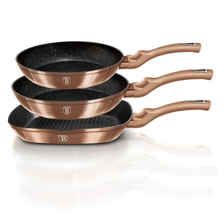 3-Piece Frypan Set Rose Gold Collection