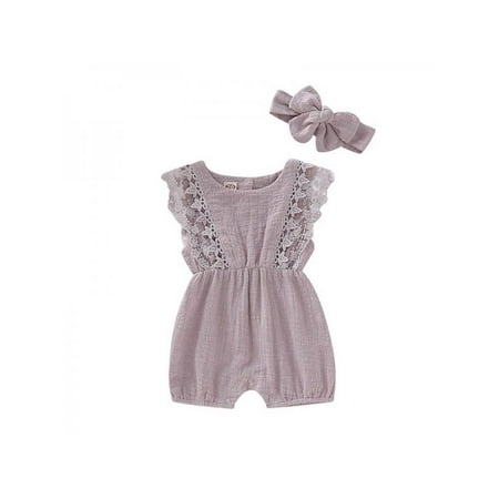 SUPERHOMUSE Summer Newborn Girls Rompers Set Flare Sleeve Solid Print Lace Design Bodysuit Jumpsuit With Headband S-XL
SUPERHOMUSE Summer Newborn Girls Rompers Set Flare Sleeve Solid Print Lace Design Bodysuit Jumpsuit With Headband S-XL
