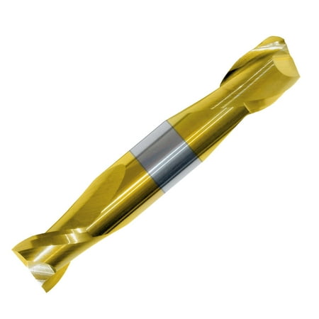 1/4 Diameter 2 Flute Double End Stub Carbide End Mill 30° Helix TiN Coated .500 Flute Length 2-1/2 OAL
1/4 Diameter 2 Flute Double End Stub Carbide End Mill 30° Helix TiN Coated .500 Flute Length 2-1/2 OAL