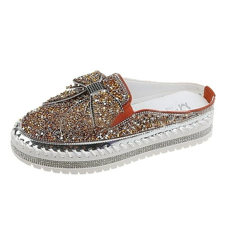SEMIMAY Women s New Spring And Summer Bow Knot Diamond Sequins Semi Slippers Thick Soled Worn Externally Sandals
SEMIMAY Women s New Spring And Summer Bow Knot Diamond Sequins Semi Slippers Thick Soled Worn Externally Sandals
