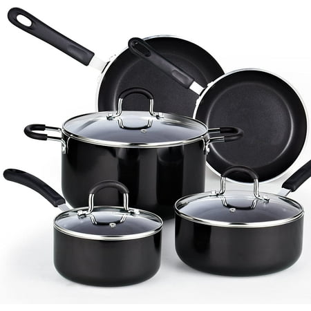 HPJNB bzfwm8-Piece Nonstick Heavy Gauge Cookware Set Marble