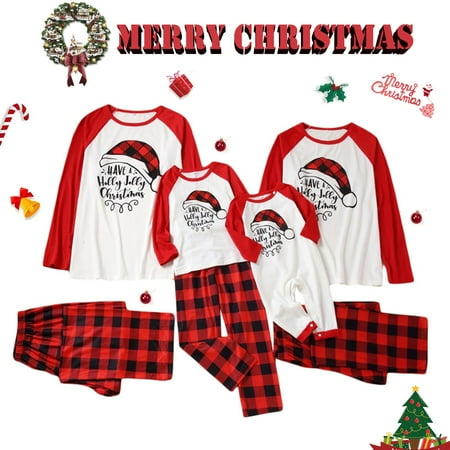 Christmas Family Matching Pajamas Sets Letters Tops + Plaid Pants Sleepwear Xmas Holiday Loungewear Jammies Pjs Outfit
Christmas Family Matching Pajamas Sets Letters Tops + Plaid Pants Sleepwear Xmas Holiday Loungewear Jammies Pjs Outfit