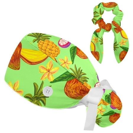 Working Cap with Buttons and Sweatband Scrub Hat Bouffant Caps with Scrunchie Pineapple Tie Back Hats
Working Cap with Buttons and Sweatband Scrub Hat Bouffant Caps with Scrunchie Pineapple Tie Back Hats