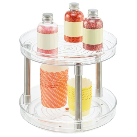 mDesign Spinning 2-Tier Lazy Susan Turntable Storage Tower Rotating Organizer for Kitchen Cabinet Counter Sink Table - Double Decker Carousel Pantry Organizer Ligne Collection Clear
mDesign Spinning 2-Tier Lazy Susan Turntable Storage Tower Rotating Organizer for Kitchen Cabinet Counter Sink Table - Double Decker Carousel Pantry Organizer Ligne Collection Clear