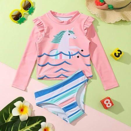 Uccdo Toddler Girls Rashguard Swimsuit Set 12M-6T Little Girl Long Sleeve Printed Bathing Suits Swimwear
Uccdo Toddler Girls Rashguard Swimsuit Set 12M-6T Little Girl Long Sleeve Printed Bathing Suits Swimwear