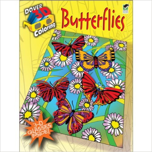 3-D Coloring Book-Butterflies (Dover 3-D Coloring Book) Multi-Colored