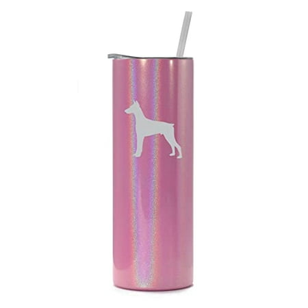 20 oz Skinny Tall Tumbler Stainless Steel Vacuum Insulated Travel Mug Cup With Straw Doberman (Pink Iridescent Glitter)
20 oz Skinny Tall Tumbler Stainless Steel Vacuum Insulated Travel Mug Cup With Straw Doberman (Pink Iridescent Glitter)