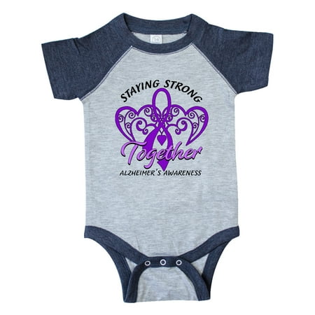 Inktastic Staying Strong Together Alzheimer s Awareness Purple Ribbon Gift Baby Boy or Baby Girl Bodysuit
Inktastic Staying Strong Together Alzheimer s Awareness Purple Ribbon Gift Baby Boy or Baby Girl Bodysuit