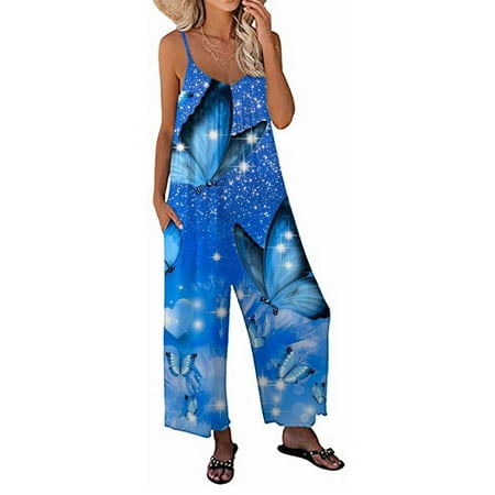 Tawop Women Print Jumpsuit Pajamas Casual Sling Wide Leg Long Pants Pajamas Sets For Women Easter Gifts
Tawop Women Print Jumpsuit Pajamas Casual Sling Wide Leg Long Pants Pajamas Sets For Women Easter Gifts