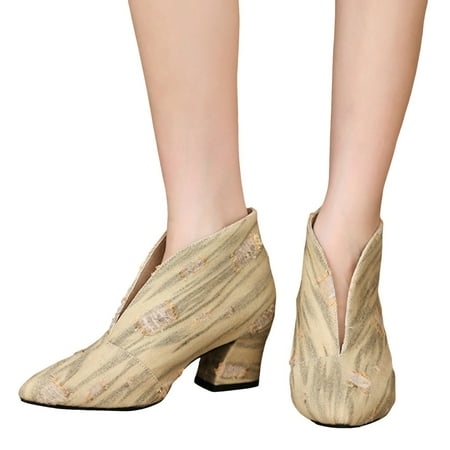 Boots for Women New Boots Women s Vintage Style Denim Girls Boots Thick Heel Short Sleeve Ankle Boots Lacing Knit Ankle Low Heel Combat Boots
Boots for Women New Boots Women s Vintage Style Denim Girls Boots Thick Heel Short Sleeve Ankle Boots Lacing Knit Ankle Low Heel Combat Boots