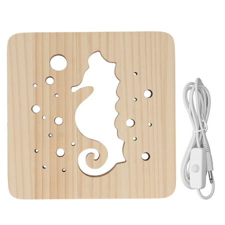 Wooden 3D LED Light Hollow Seahorse Pattern USB Power Supply 2W Pine Wood Animal Night Lamp for Office
Wooden 3D LED Light Hollow Seahorse Pattern USB Power Supply 2W Pine Wood Animal Night Lamp for Office