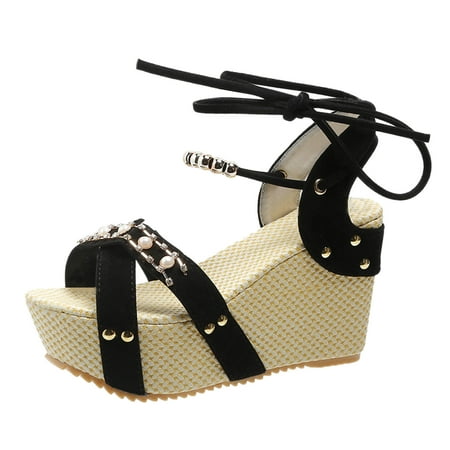 Lace up Wedge Sandals For Women Platform Dressy Summer Ankle Strap Open Toe Espadrille Sandals Slingback Wedges High Heels Beach Sandals
Lace up Wedge Sandals For Women Platform Dressy Summer Ankle Strap Open Toe Espadrille Sandals Slingback Wedges High Heels Beach Sandals