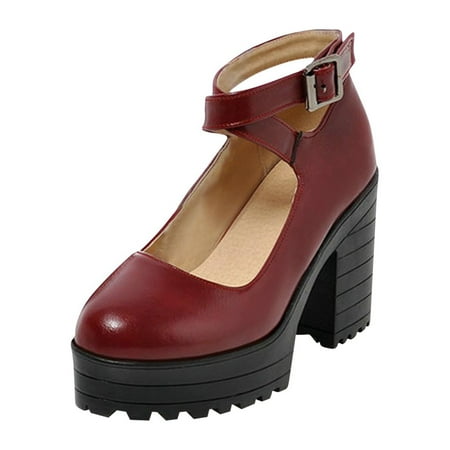 Juejuezi Womens Sandals Clearance Sale Women Fashion Waterproof Platform Block-heel Lace-up High Heels Leather Shoes Belt Buckle Ankle Strap Sandals
Juejuezi Womens Sandals Clearance Sale Women Fashion Waterproof Platform Block-heel Lace-up High Heels Leather Shoes Belt Buckle Ankle Strap Sandals